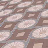 Papier peint graphique avec motif circulaire marron beige - papier peint intissé style rétro 