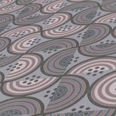 Papier peint avec vagues et lignes Beige Gris - papier peint intissé graphique rétro 