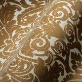 Architects Paper non-woven wallpaper with real flock Castello brown, cream 