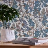 Architects Paper Vliestapete Floral Impression Blumentapete floral blau, creme, beige, gelb, grau 