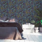 Architects Paper Vliestapete Floral Impression Blumentapete floral blau, gelb, rot, schwarz 