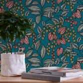 Architects Paper Vliestapete Floral Impression Blumentapete floral blau, gelb, rot, schwarz, weiß 