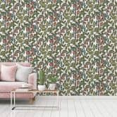 Architects Paper Vliestapete Floral Impression Blumentapete floral bunt, grün, weiß, lila, schwarz 