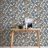 Architects Paper Vliestapete Floral Impression Blumentapete floral blau, weiß, gelb, schwarz 