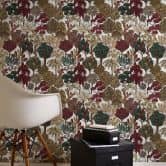 Architects Paper Vliestapete Floral Impression Dschungeltapete tropisch rot, beige, braun, grün, gelb 