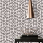 Architects Paper Vliestapete Jungle Chic Retrotapete geometrisch rosa, grau, weiß 