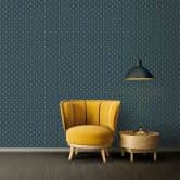Architects Paper Papier Peint Design Absolutely Chic Graphique Bleu Marron Beige  