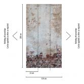 Livingwalls Tapete in Betonoptik Metropolitan Stories THE WALL Vliestapete Vintage grau, rot 