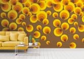 Fototapete Retrokreise gelb orange - Vliestapete Livingwalls - matt und glatt 