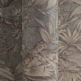 Botanical wallpaper blue brown - exotic floral pattern wallpaper - non-woven wallpaper 