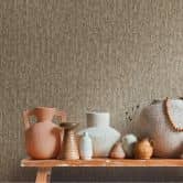 Strukturtapete mit 3D-Effekt Braun Beige – Vliestapete natürlich  