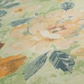 Papier peint fleuri Vintage Vert Jaune - papier peint rétro floral pastel - papier peint intissé 