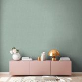 Papier peint monochrome menthe unie - papier peint intissé moderne pour le salon 