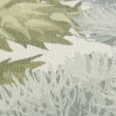 Papier peint intissé Arbres Nature vert crème Papier peint mural Forêt Feuilles Paysage  