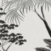 Non-woven wallpaper forest trees palm trees gray black white metallic wallpaper wallpaper nature 