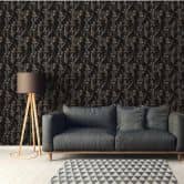 Daniel Hechter Vliestapete Blumentapete floral schwarz, grau, braun 