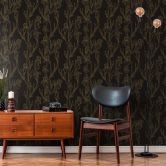 Daniel Hechter Papier peint floral Noir, Jaune 