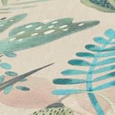 Papier peint à motifs floraux avec des feuilles mélangées multicolores - papier peint à fleurs beige vert 