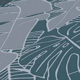 papier peint palmier gris anthracite - papier peint jungle - papier peint design feuilles de palmier 