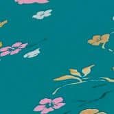 Blumentapete mit Vögeln - Tapete Pfau Türkis Gelb - Florale Tapete Designer 