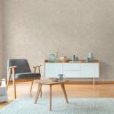 Florale Tapete mit Ranken Creme Braun Beige – Vliestapete zart strukturiert 