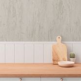 Botanik-Tapete Grasmotiv Beige Grau – Helle Vliestapete mit Naturdesign 