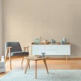 Strukturtapete in Putz-Optik Beige Gelb Creme – Vliestapete matt strukturiert 