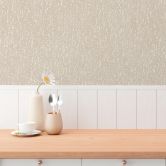 Strukturtapete in Putz-Optik Creme Grün Silber – Vliestapete mit Matt-Effekt 