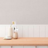 Unitapete mit Leinen-Optik Grau Beige – Einfarbige Vliestapete strukturiert 