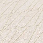 Grafik-Tapete liniert Weiß Gold - Grafische Mustertapete - Vliestapete mit Linienmuster 