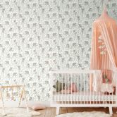 Koala-Tapete Beige Grün - Kindertapete mit Koalas auf Bäumen 