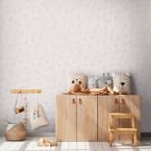 Kringel-Tapete Beige Rosa - Vliestapete mit Punkten  