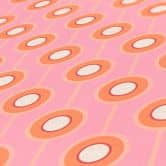 Retro look wallpaper with dots orange pink - non-woven wallpaper with graphic sample - textured peel and stick wallpaper 
