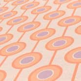Retro look wallpaper with dots beige orange - non-woven wallpaper with graphic sample - textured peel and stick wallpaper 