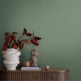 Unit wallpaper with fine texture in sage green - modern non-woven wallpaper 