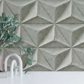 3D-Tapete Betonoptik Grau - Vliestapete mit geometrischem Muster - Industrial Look 