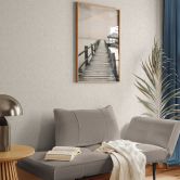 Abstrakte Mustertapete in Beige Weiß – Moderne Vliestapete mit Linienmuster 