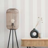 Striped wallpaper light gray white - non-woven wallpaper with fine texture classic & subtle 