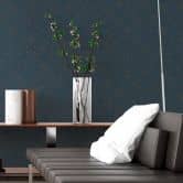 Livingwalls Vliestapete New Walls 50's Glam blau, braun, grün 