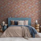 Tapete aus Vlies minimalistisch - markantes Retro-Muster in Sand & Naturton 