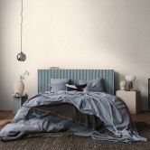 Tapete Vlies Betonoptik - Leinenstruktur in Greige & Naturton 