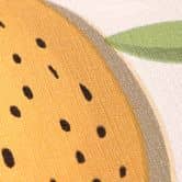 Papier peint citron Beige Jaune Vert - Papier peint intissé motif fruits méditerranéen 
