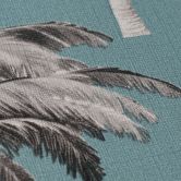 Papier peint palmier pétrole noir et blanc - Papier peint intissé tropical vintage illustré 