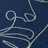 Papier peint visage bleu foncé or - Papier peint intissé Line-Art moderne élégant art 