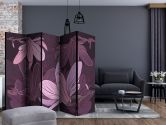 Paravent, Raumteiler freistehend, Trennwand - Verträumte Blumen 