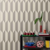 COSMOPOLITAN 3D behang grijs met metallic effect - zilverwit Vliesbehang 