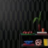 COSMOPOLITAN 3D wallpaper black metallic - luxury designer non-woven wallpaper living room 