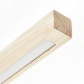 Deckenleuchte Anabelle, braun, 62 x 6,5 cm, Holz LED-Lampe 