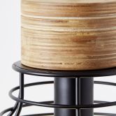 Pendelleuchte Annelie, braun, 135 x 35 cm, Holz Pendellampe 
