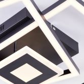 Deckenleuchte Chloe, schwarz, 40 x 40 cm, Metall LED-Deckenleuchte, dimmbar 